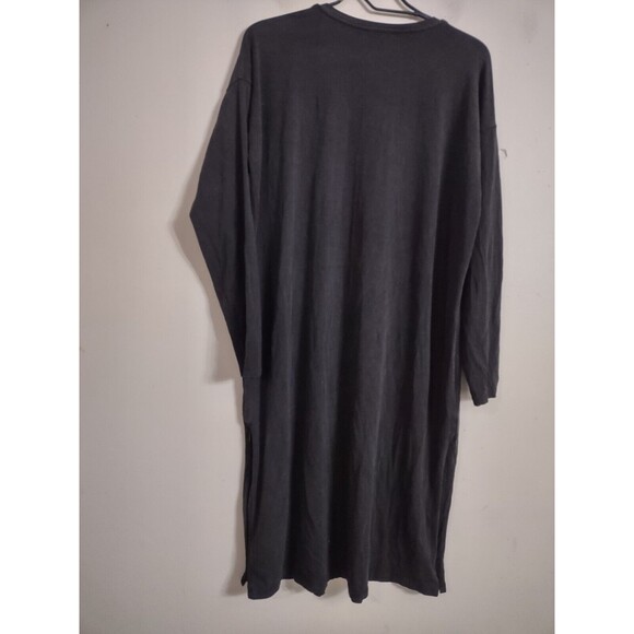 Eileen Fisher Dress Charcoal Gray Long Sleeves Thin Knit Stretch Small - Picture 5 of 7